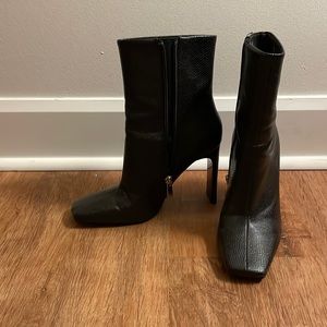 Zara size 37 square toe booties